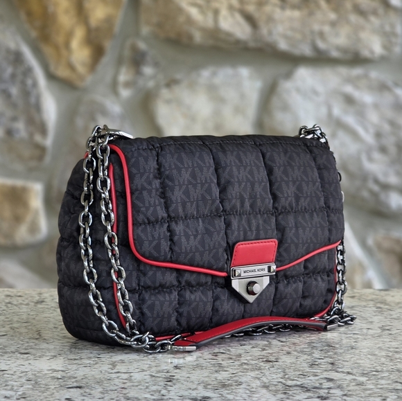 Michael Kors Soho Logo Large Black Crossbody - Picture 1 of 9